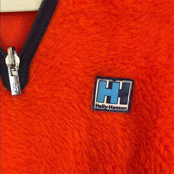 1970’s Helly Hansen Orange 1/4 Zip-Up Fleece - Picture 2 of 5